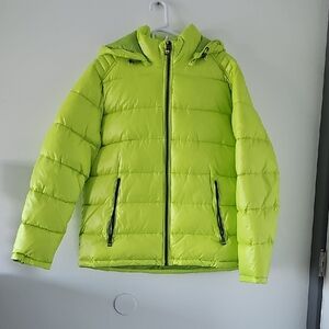 ●●GUESS LIME GREEN PUFFER JACKET NWOT SIZE XL●●